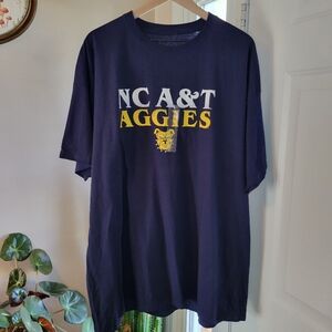 NEW North Carolina A&T State University Blue Shortsleeve Cotton Shirt, Size 3XL